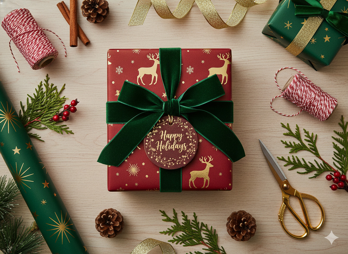 Holiday gift wrapping